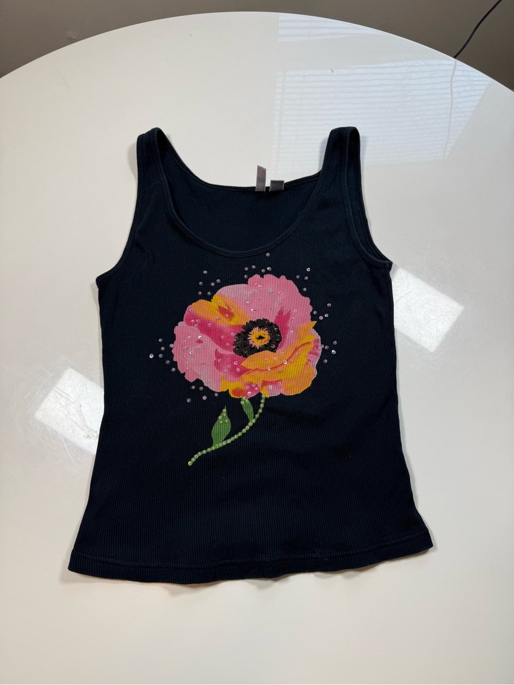 Vintage Bill Blass Poppy Flower Tank